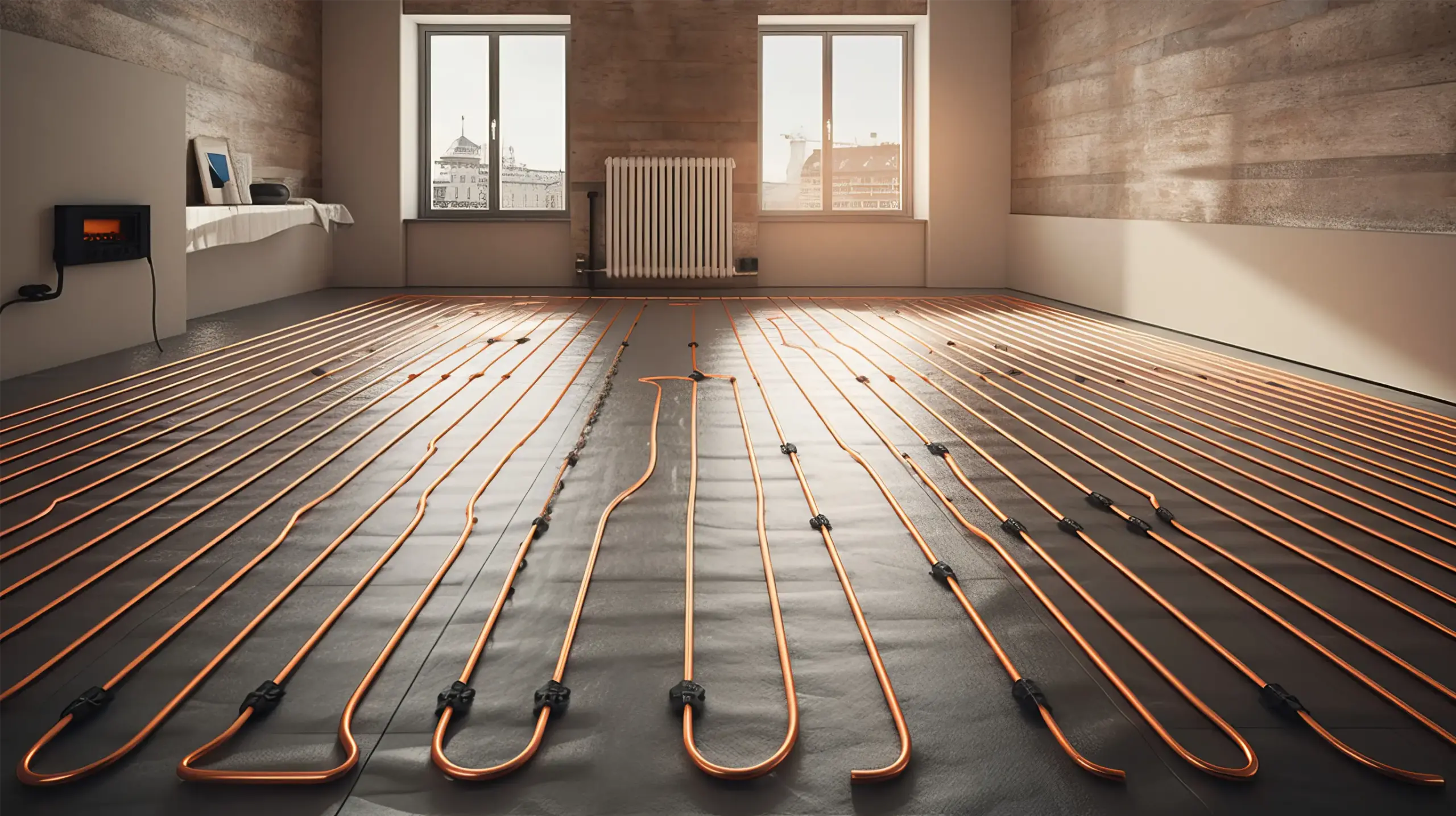 radiant heaters in flooring