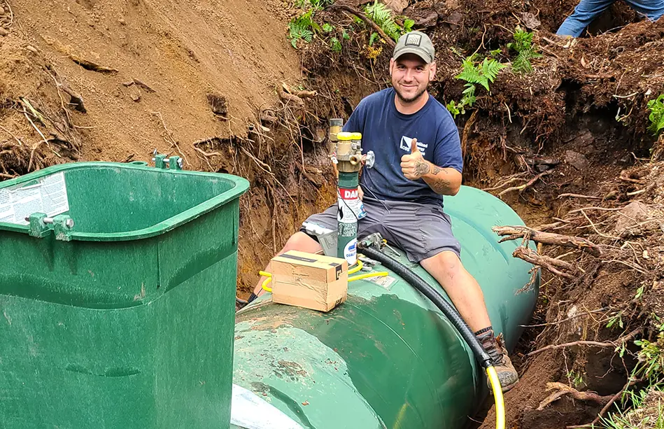 metered propane installation