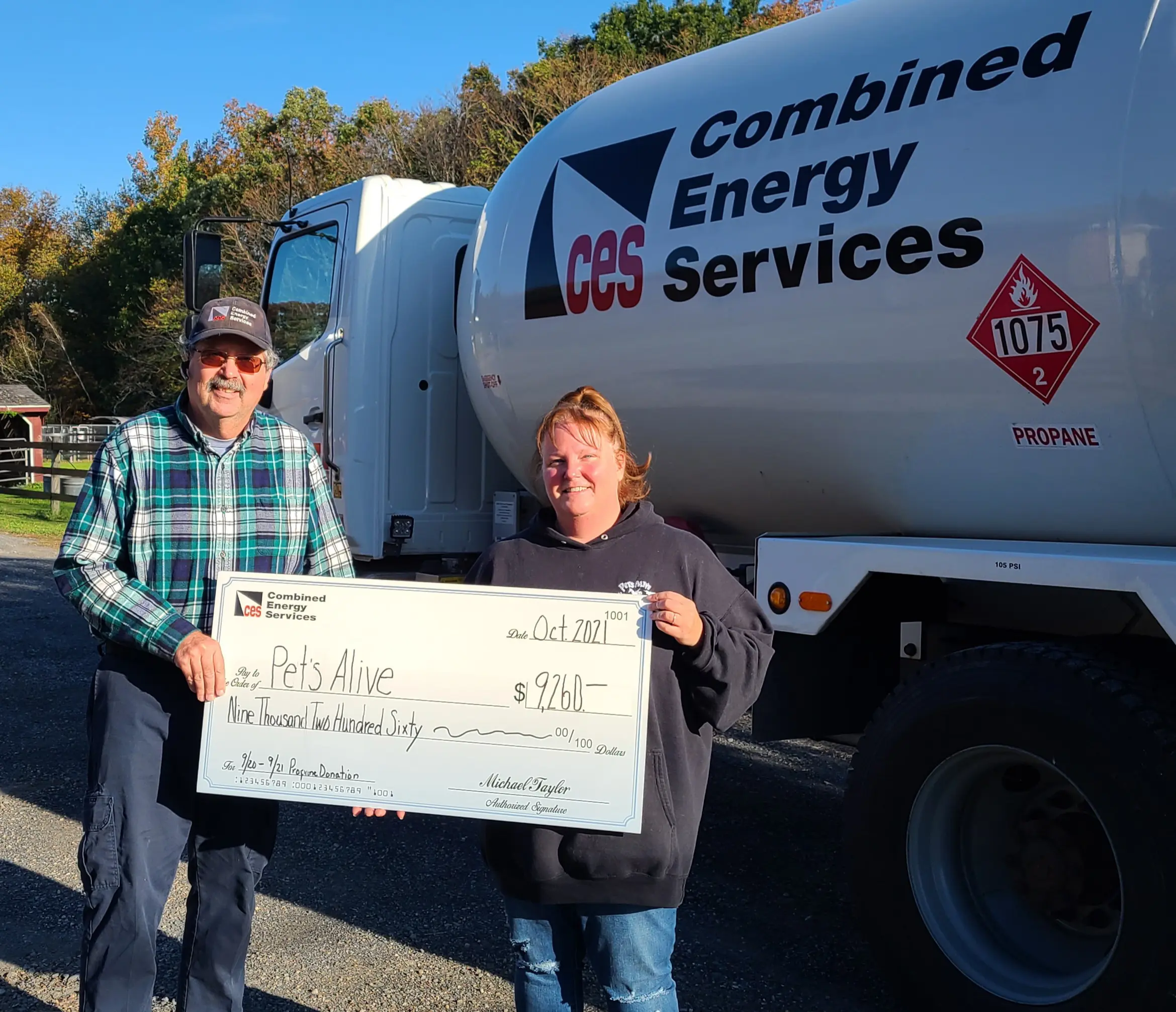 Combined Energy Services Donations with Becky Russ