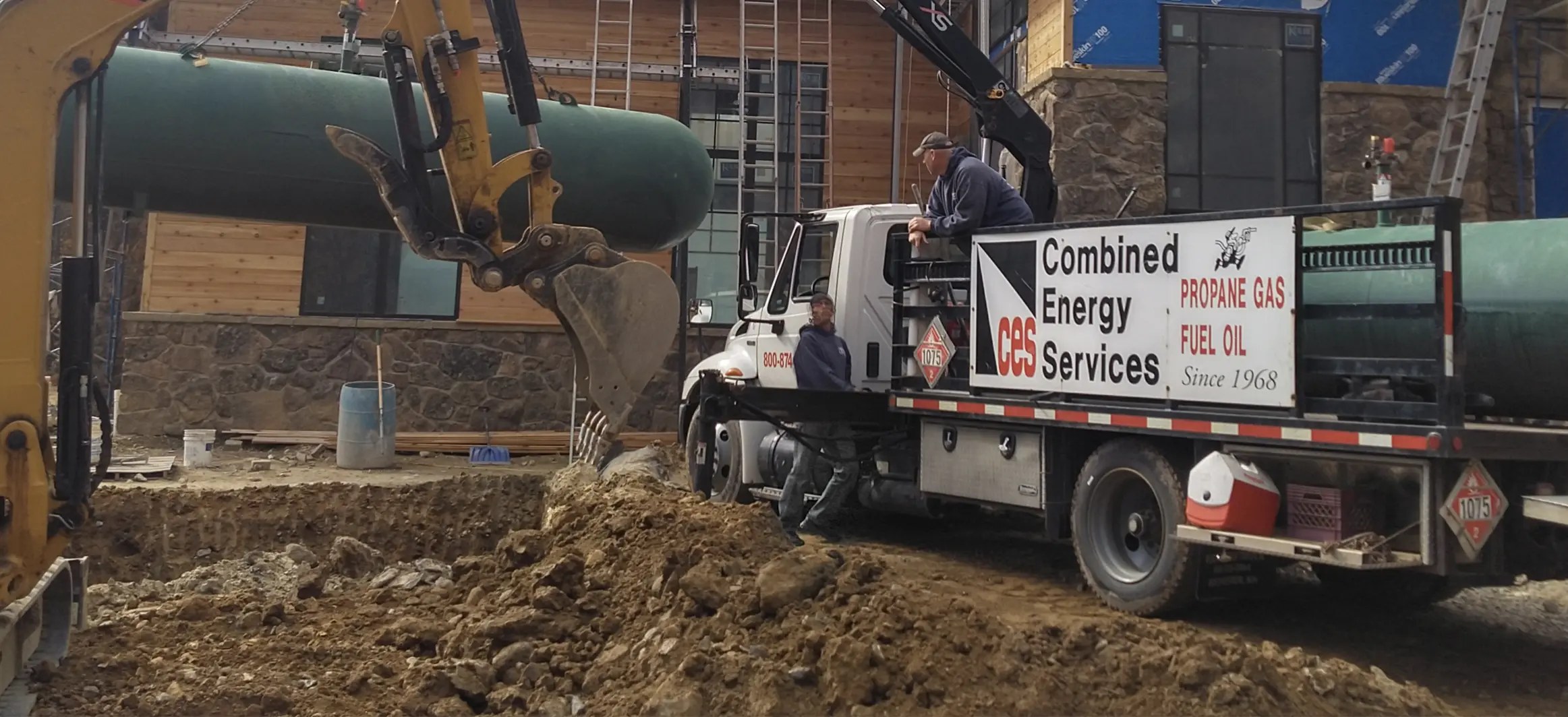 combined energy services equipment on the construction site