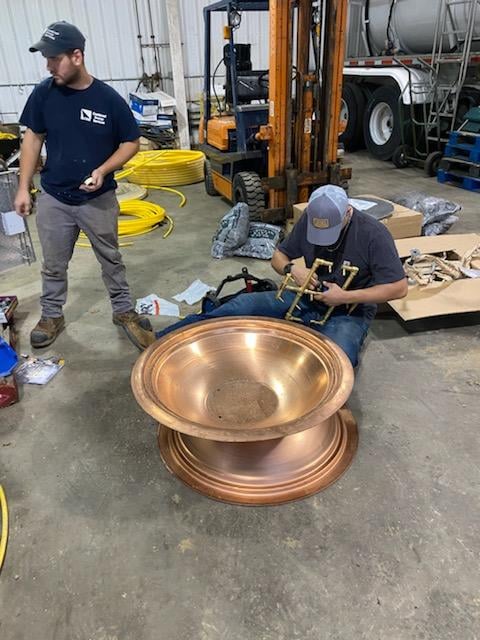 Fire pit installation