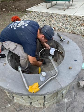 Fire pit installation