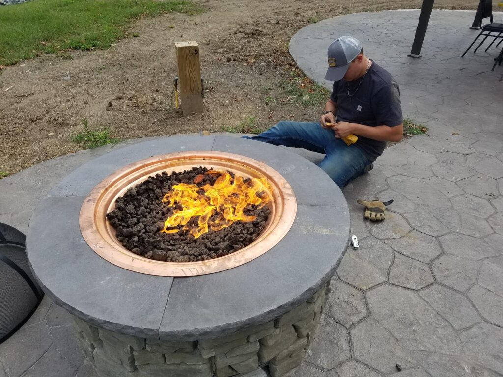 Fire pit installation
