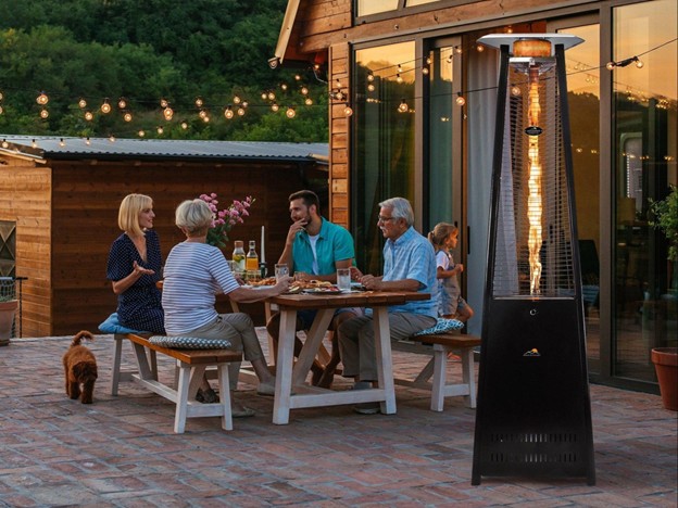 Patio heaters extend outdoor living